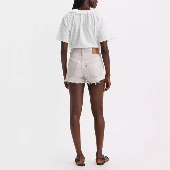 Levi's 501 Original Fit High Rise Lavender Fray Hem Button Closure NWT Size 29" - Picture 2 of 10